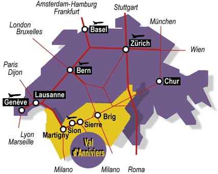 Carte de la suisse